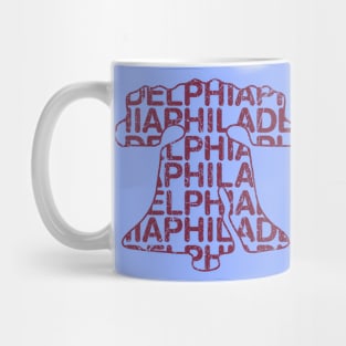 PHILADELPHIA LOVE PHILLY FAN LIBERTY BELL VINTAGE RED Mug